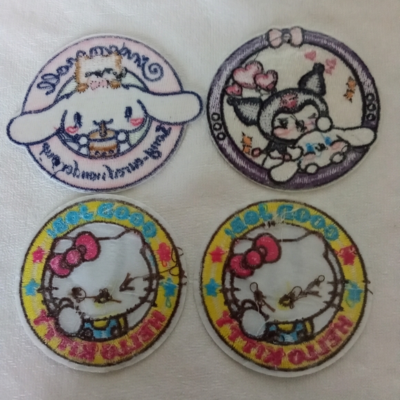 Hello Kitty Iron On Patches 4 Pack Cinnamoroll Kuromi Shirt Backpack Patches - Picture 10 of 13